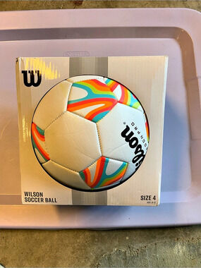 Wilson Soccer Ball Size 4 Multicolor NWT